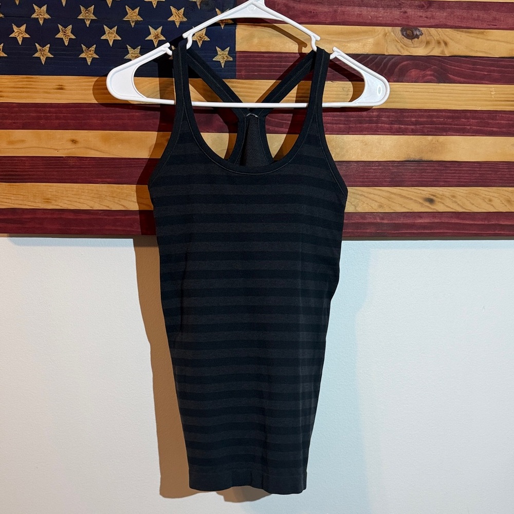 Lululemon Black Striped Women's Tank Top